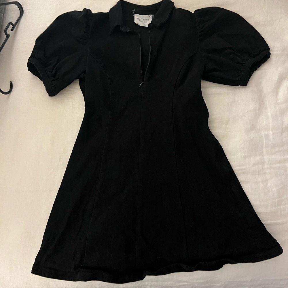 Hyacinth House denim front zip mini dress